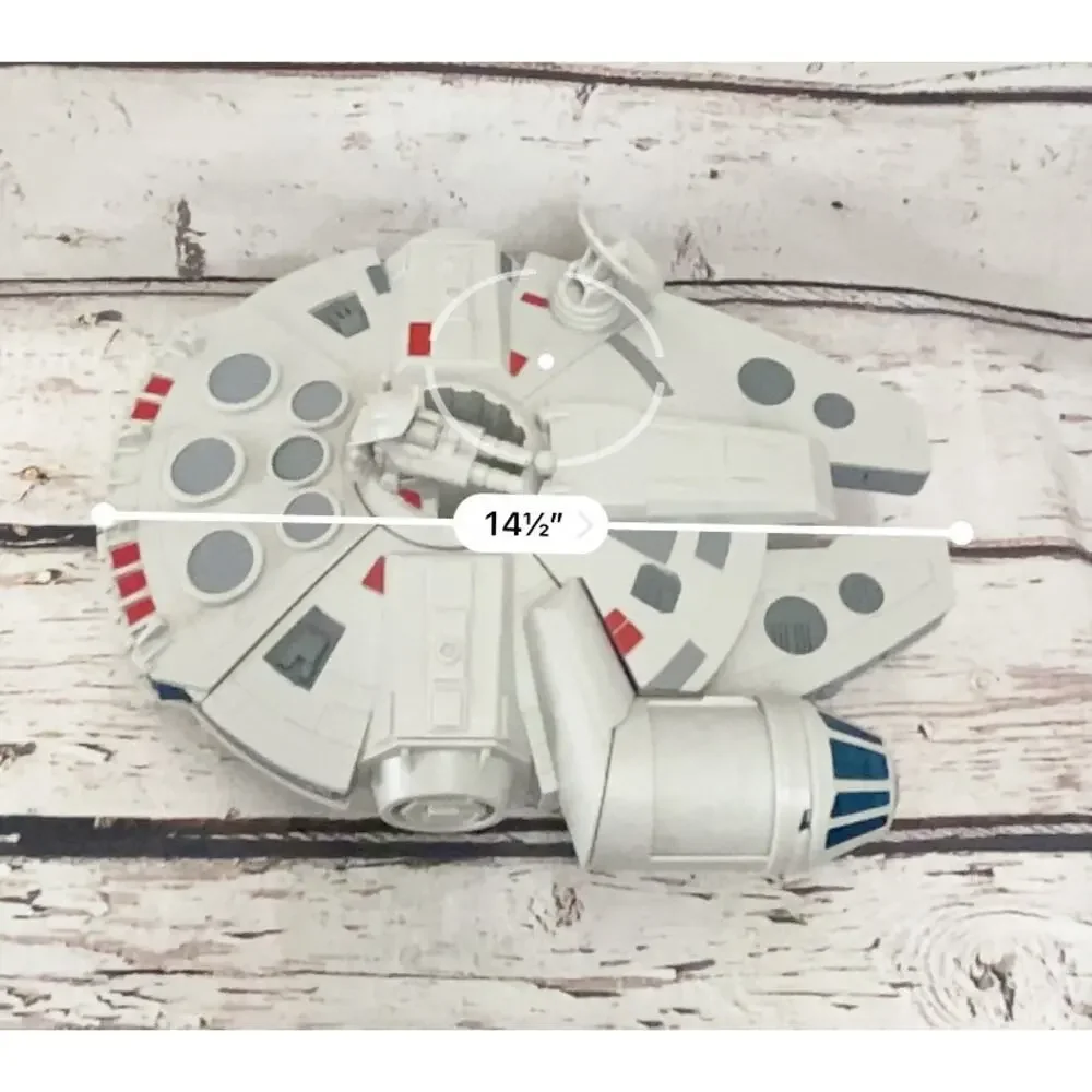 DISNEY STORE Star Wars Millennium Falcon Toy Electronic Lights & Sounds 14 Inch